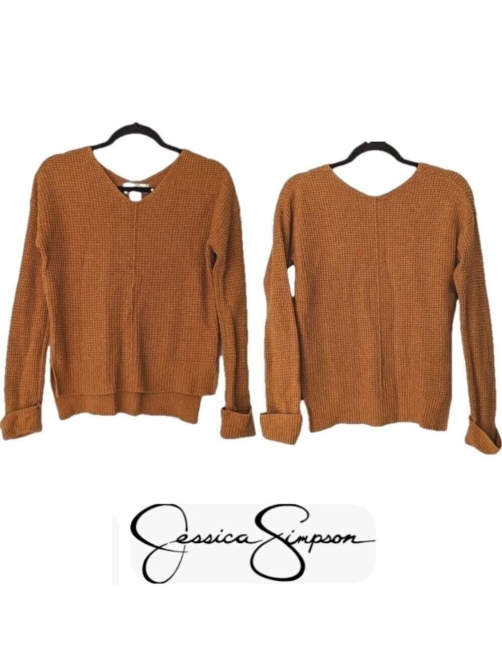 5/$20!! Jessica Simpson burnt orange knit sweater